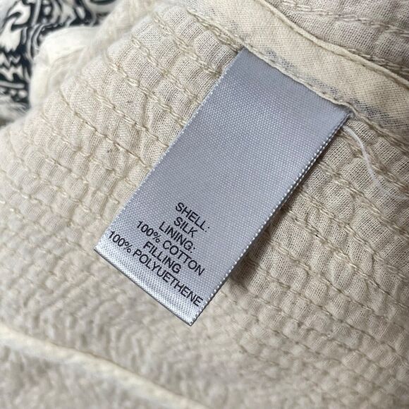 Vintage 100% Silk Quilted Jacket L (14) Paisley Print Lightweight Artsy Boho - Picture 5 of 8